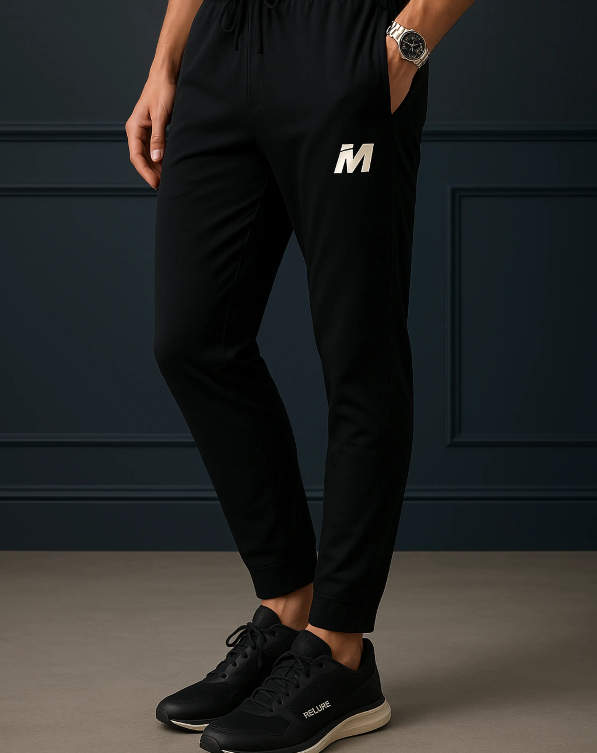 Black Jogger Pant Meerina By Hinshah