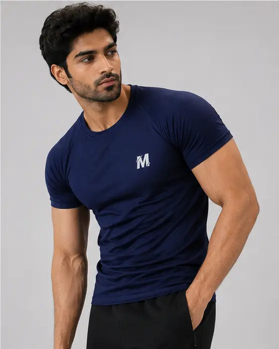 Blue Dri-fit T-shirt Meerina By Hinshah