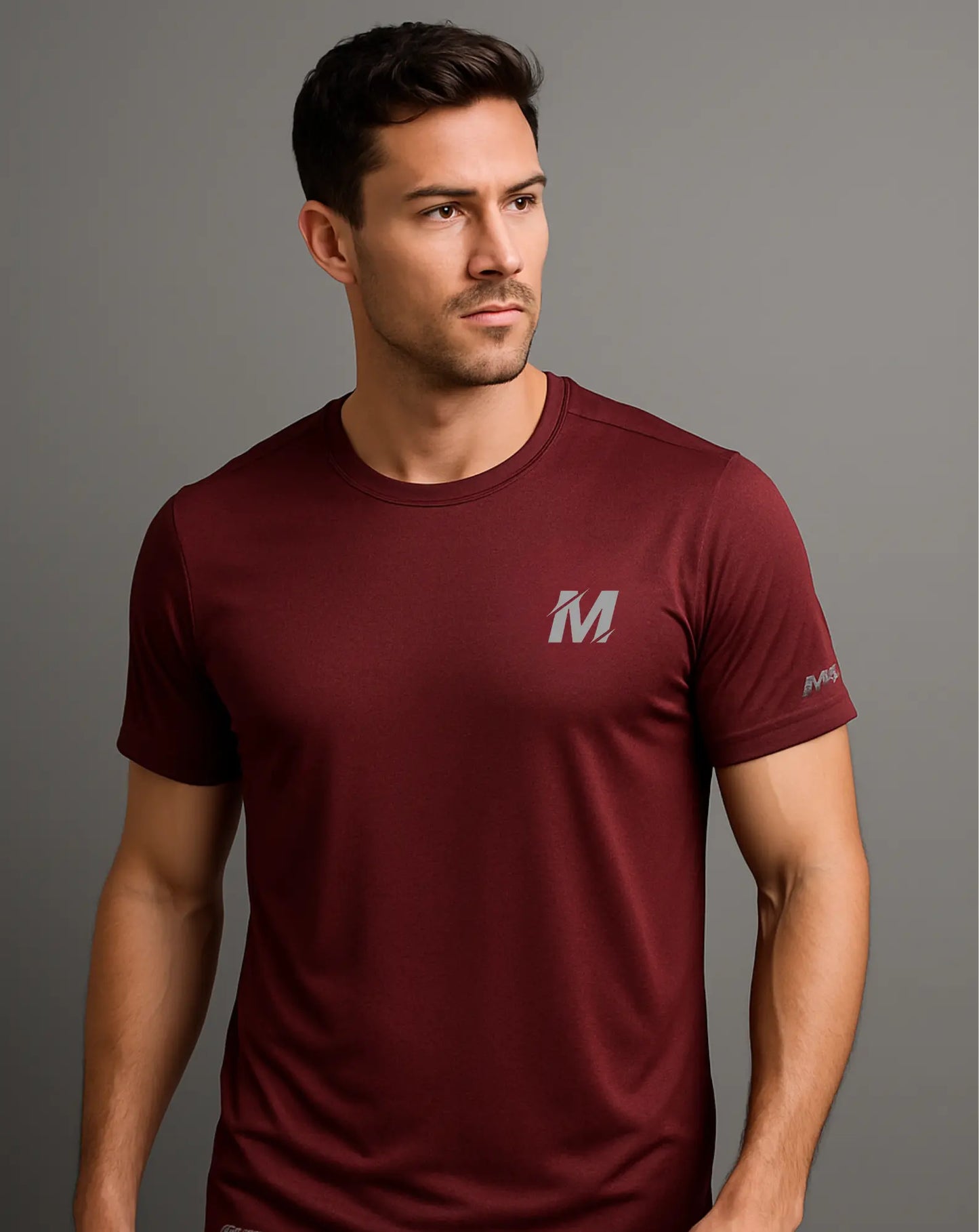 Maroon Dri-Fit T-shirt Meerina By Hinshah