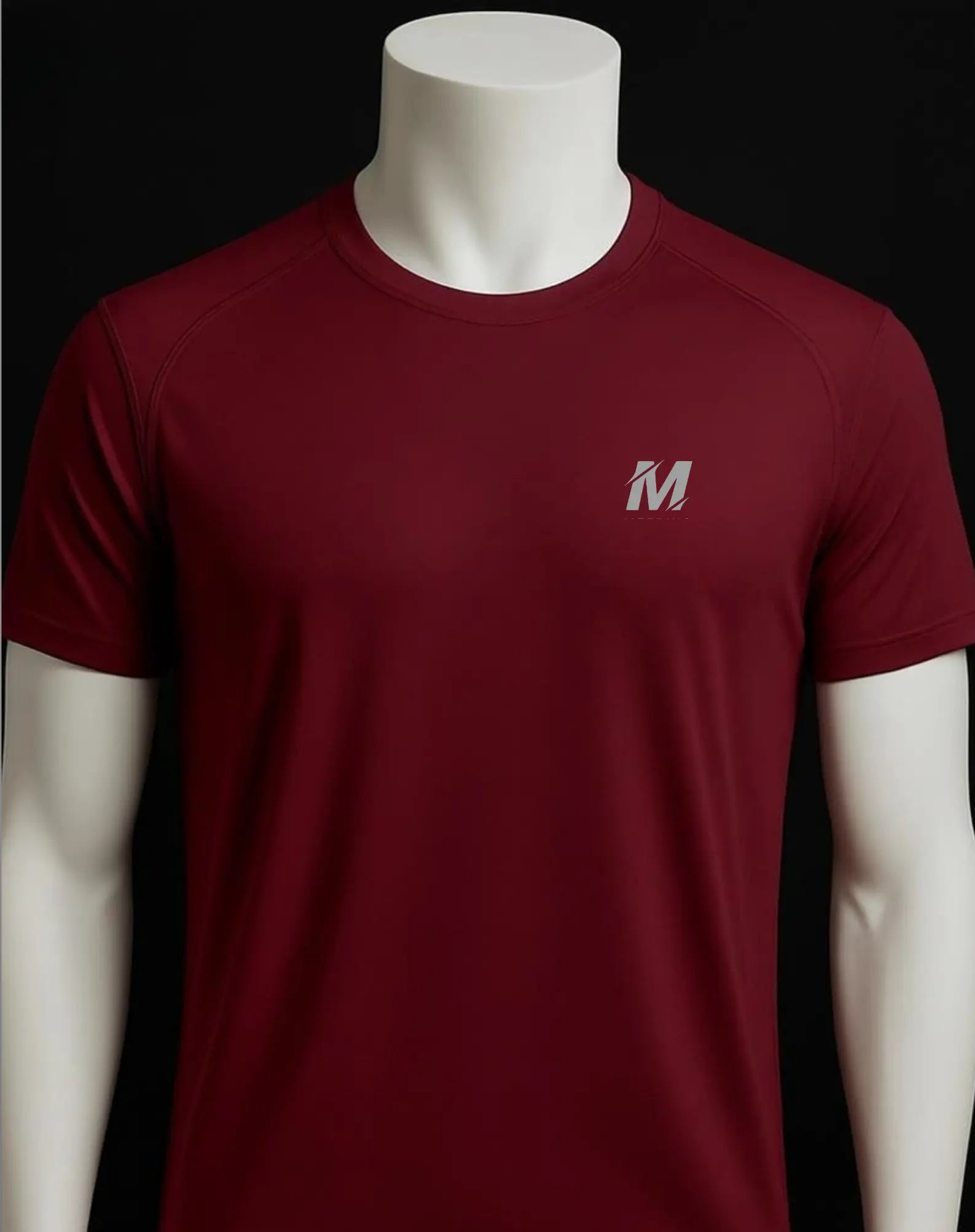 Maroon Dri-Fit T-shirt Meerina By Hinshah
