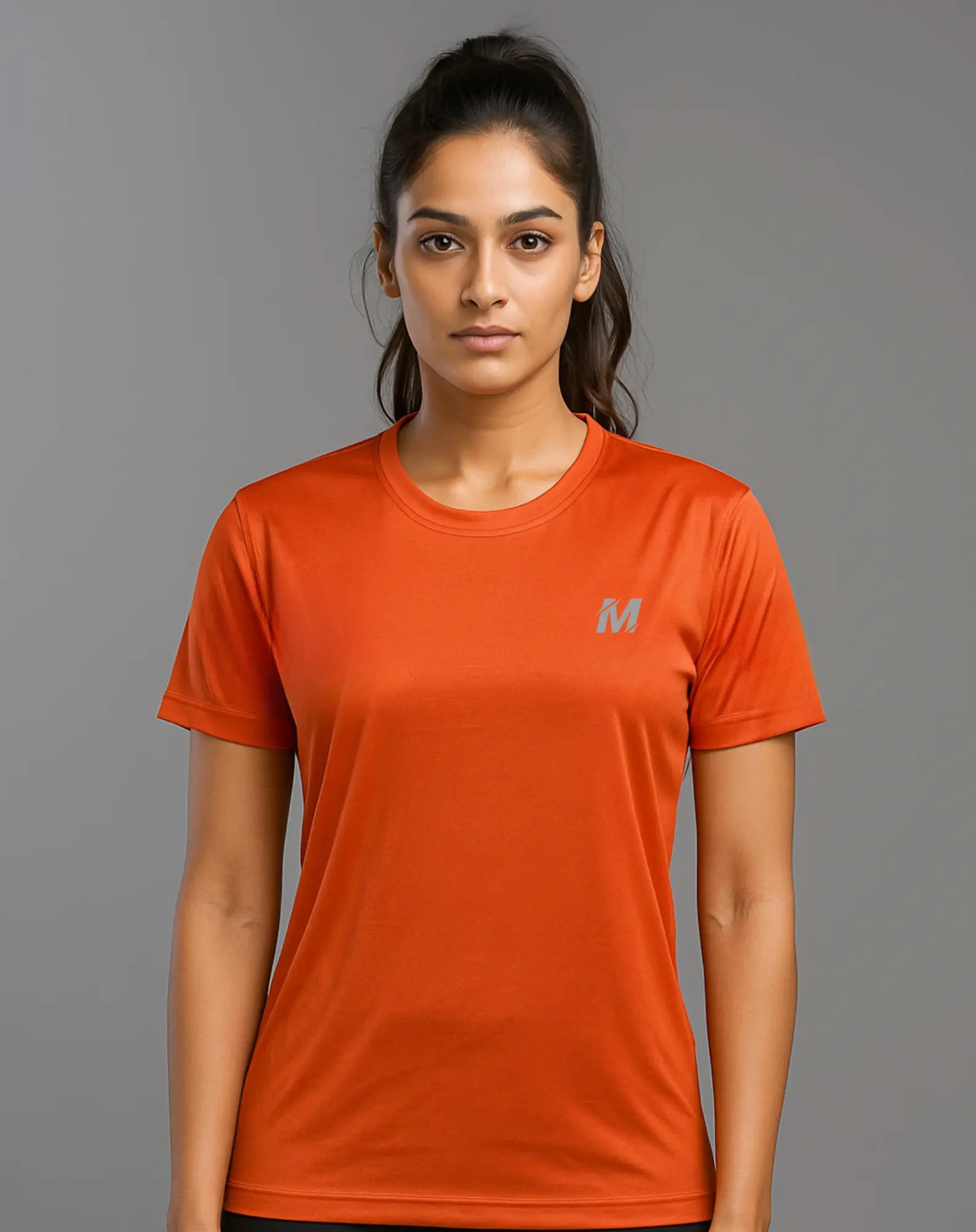 Orange Dri-fit T-shirt Meerina By Hinshah