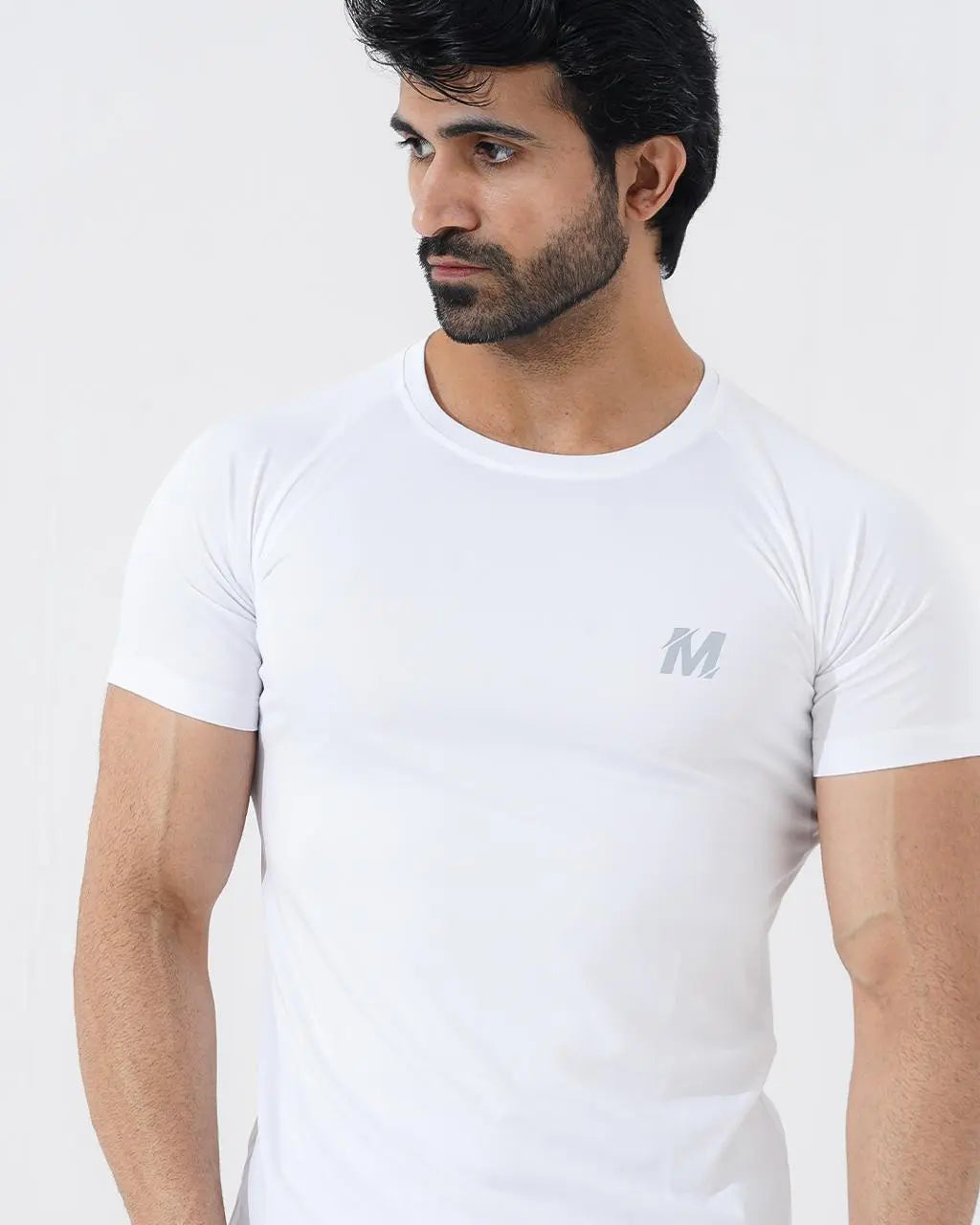 White Dri-fit T-shirt Meerina By Hinshah