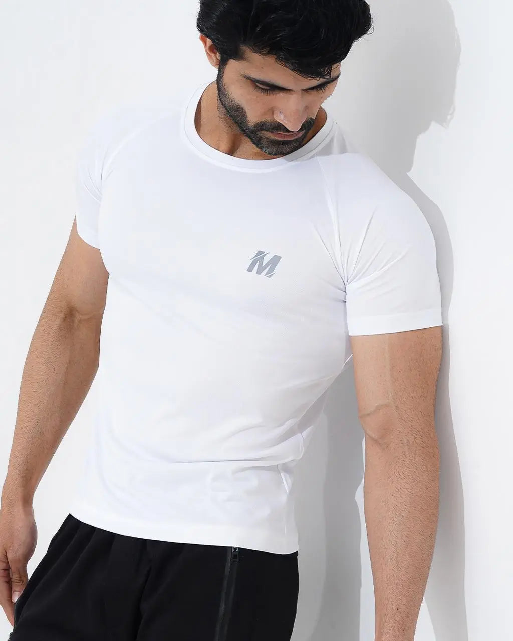 White Dri-fit T-shirt Meerina By Hinshah